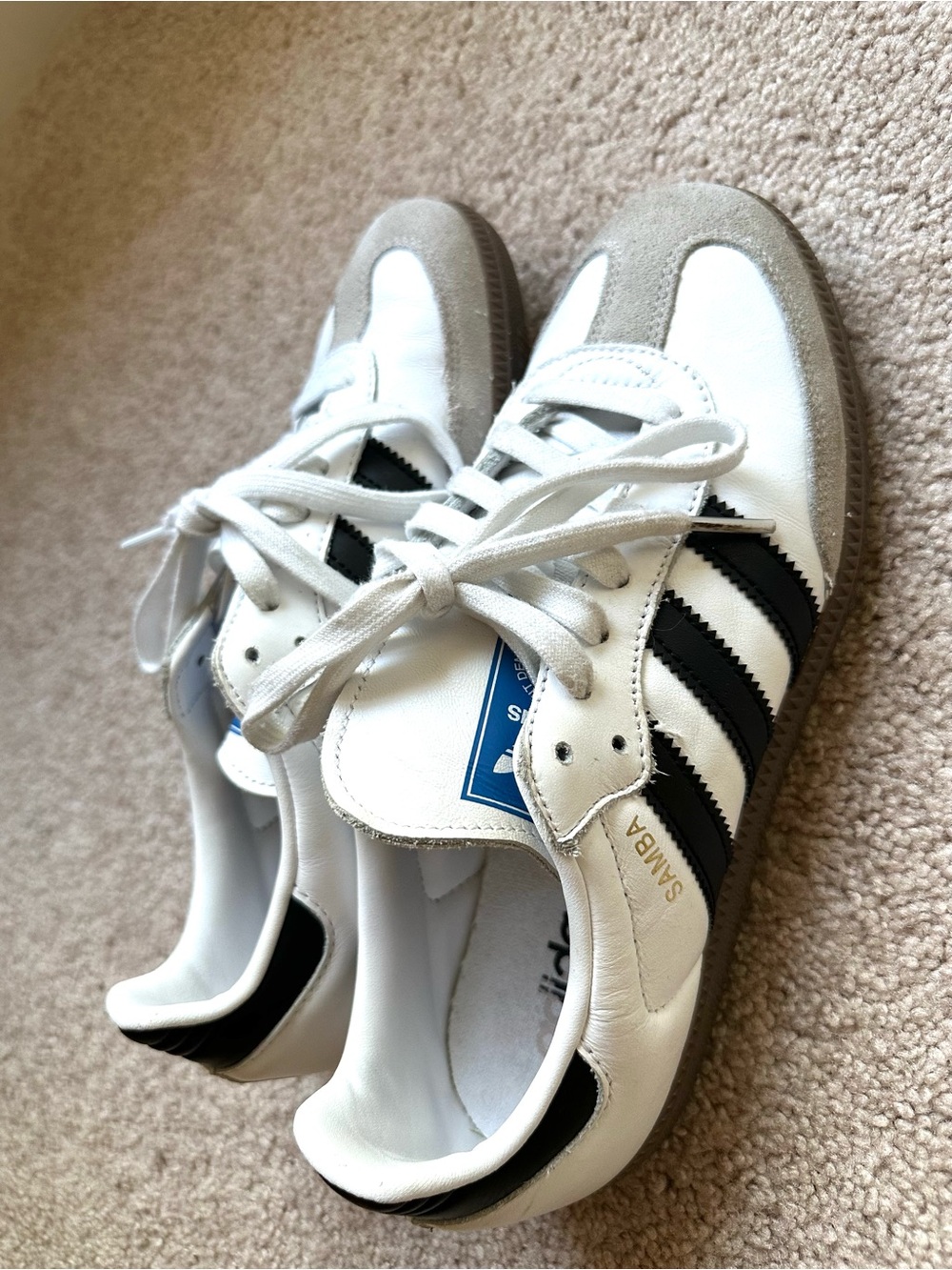adidas Samba OG J Cloud White Core Black - Picture 6 of 13